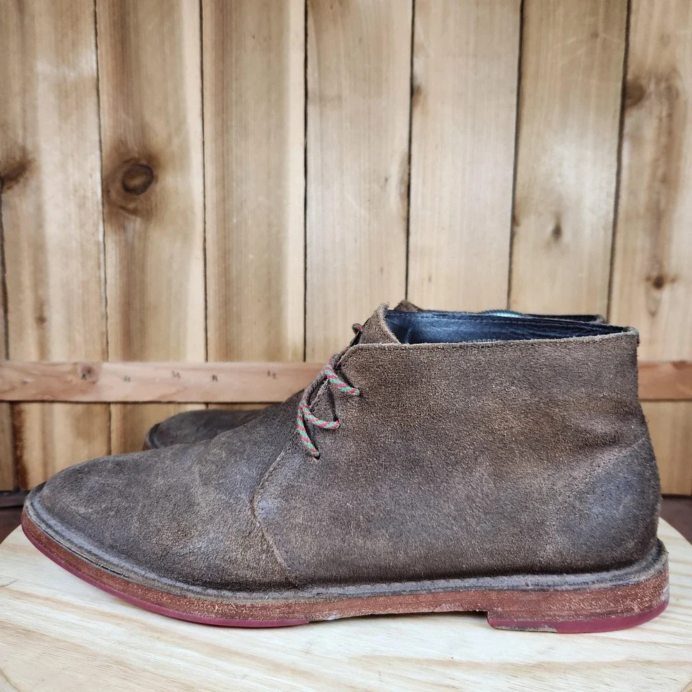 Cole Haan Paul‎ Chukka Boots Mens 10.5 M Brown Suede Ankle Lined Leather Sole